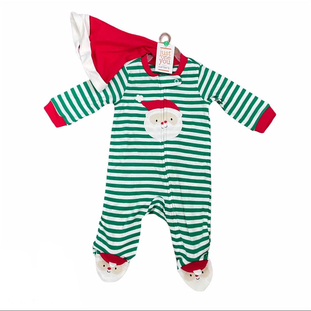 Justone you carter’s stripe santa sleep n play 3M